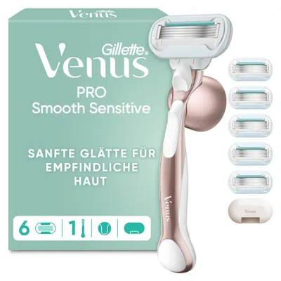 Immagine prodotto di Set di rasoio Gillette Venus Pro Smooth Sensitive con 6 testine di ricambio