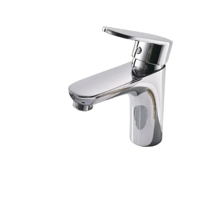 Produktbild von HOME DELUXE - Waschtischarmatur RADIANT - Farbe: Chrome , 14,5 x 3,5 x 10,5 cm - Material Messing, Griff Zink, ⌀ 3,5 cm I Wasserhahn Mischbatterie Badarmatur
