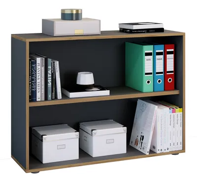 Immagine prodotto di Scaffale in legno in piedi | File cabinet salvaspazio | Dimensioni ca. H. 74 x W. 100 x D. 33 cm | Scaffale elegante | Scaffale da ufficio – Salia 2x W. 100 cm