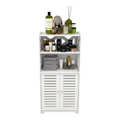 Produktbild von Küchenschrank Badezimmerschrank Badschrank mit Doppeltür & Regal Badkommode