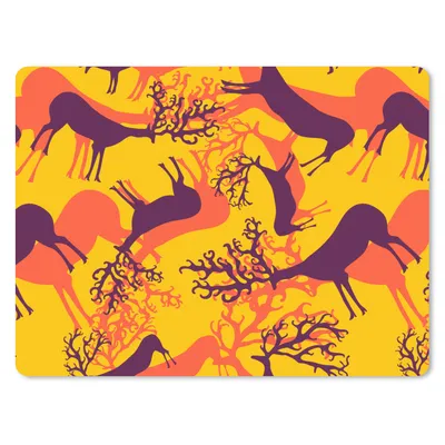 Produktbild von MuchoWow® Mauspad Mousepad Muster - Hirsche - Farben 23x19 cm - Mousepads - Maus Mat - Pad - Mausunterlage - Schreibtischunterlage - Mauspad