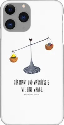 Produktbild von Mr. & Mrs. Panda Iphone 11 Pro Handyhülle Sternzeichen Waage - Weiß - Geschenk, Biene, Premium Kunststoff, Hummel, Gleichgewicht, Marienkäfer, Handy Case
