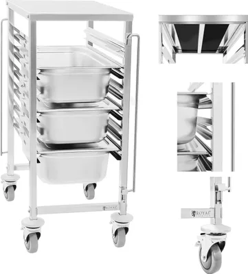 Produktbild von Catering-Wagen mit Regal für den Transport von 6x GN1/1-Behältern