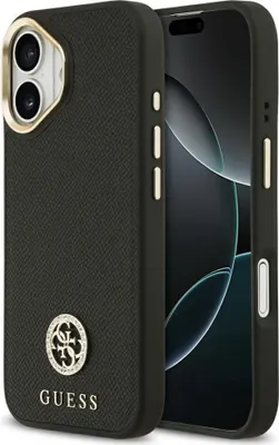 Immagine prodotto di Custodia Guess Grained Strass Logo Magsafe Na Iphone 17 - Czarne