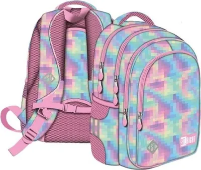 Produktbild von Plecak 4 komorowy BP58 Pastel Pixels