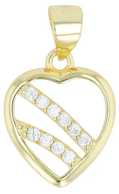 Produktbild von Akzent Damen Anhänger Kokoro "Kokoro" aus 925 Sterlingsilber, rhodiniert, langlebig