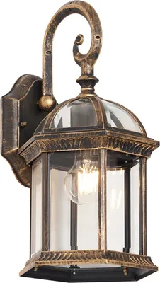 Produktbild von QAZQA - Klassisch I Antik Klassische Außen Wandleuchte AntikGold I Messing IP44 - Glasgow I Außenbeleuchtung - Aluminium Andere - LED geeignet E27