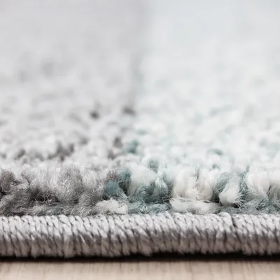 Produktbild von Lucca Block teppich kurzflor läufer 80x250cm blau