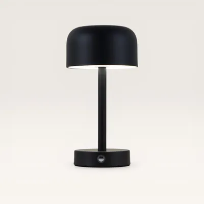 Image de LUSENZ - Lampe de table LED 2W Champignon Dimmable Rechargeable Noir IP20