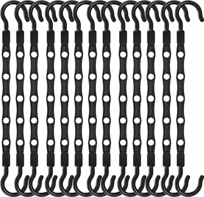 Produktbild von INF Platzsparende, drehbare, faltbare Kleiderbügel - 12er Pack, Kunststoff Schwarz