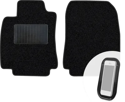 Produktbild von moto-MOLTICO Vorne Fußmatten Auto Velours Autoteppiche Schwarz Automatten Set 2-teilig passend für Nissan Tiida 2008-2012
