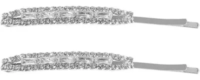 Produktbild von Funkelnde Strass-Haarspangen, 2 Stück, mit Schnappverschluss für Frauen, Brautaccessoires und festliche Frisuren