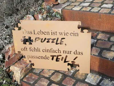 Produktbild von Edelrost Gedichttafel Puzzle