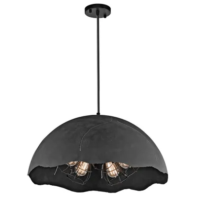 Zdjęcie produktu dla Lampa wisząca postarzany cynk Fracture 5xE27 100W Kichler