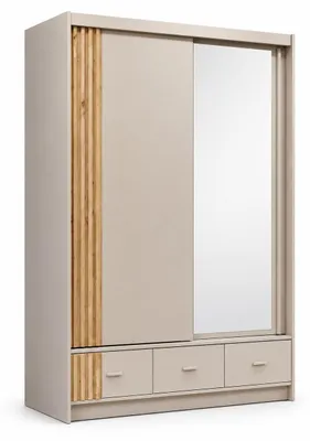 Produktbild von CANADA Schwebetürenschrank 200 cm mit Spiegel, Kaschmir/Artisan, KI-generiertes Bild