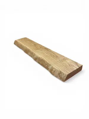 Obrázok produktu pre Masívna dubová polica s prírodným okrajom/okrajom stromu 30x10x4cm, dubová polica, drevená nástenná polica s upevnením