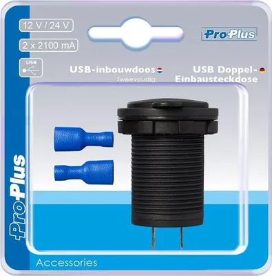 Produktbild von Dual USB Ladeadapter für Einbau -12v und 24V - 2 x 2,5A Ladestrom
