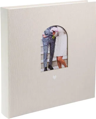 Produktbild von Foto- und Hochzeitsbuch Herzensmoment, beige, 30 × 31 cm, 60 weiße Seiten
