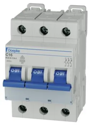 Immagine prodotto di DOEPKE&CO. Interruttore automatico C 16A 3p 400V 10kA 3TE UC