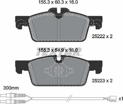 Produktbild von TEXTAR Bremsbeläge Satz Vorne passend für PEUGEOT 508 SW I (8E) 2522204