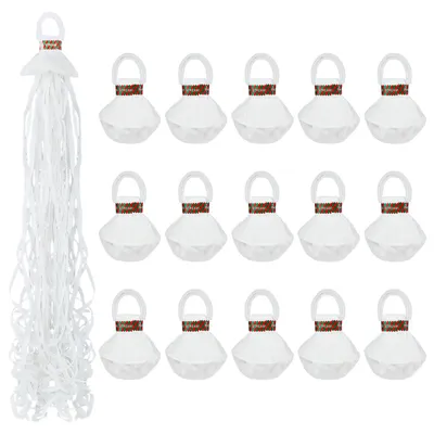 Productafbeelding van Wurfslangenkanonnen - 15 stuks confetti-bommen - Feestdecoratie - Wit