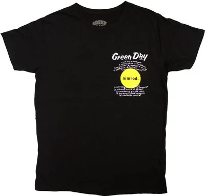 Immagine prodotto di Green Day - Maglietta "Nimrod Pocket Mugshots" per uomo/donna Unisex RO12296 (S) (Nero)