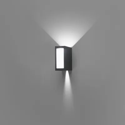 Image de Applique murale extérieure LED LOG 3000K IP54 gris foncé