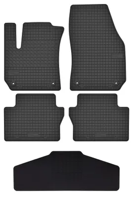 Productafbeelding van Rubberen automatten + tunnelmat voor Opel Zafira B 2005-2011 (MPV) – 5-delig, zwart, op maat – Wielganizator SolidTread