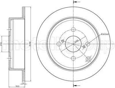 Produktbild von 2x METELLI Bremsscheibe 23-0634C für TOYOTA COROLLA (ZZE12_ NDE12_ ZDE12_)