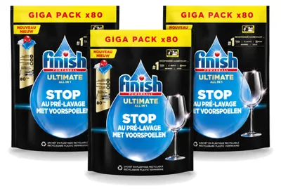 Produktbild von 3 x Finish Ultimate All in One Spülmaschinentabs - Vorteilspackung - 3 Stücke