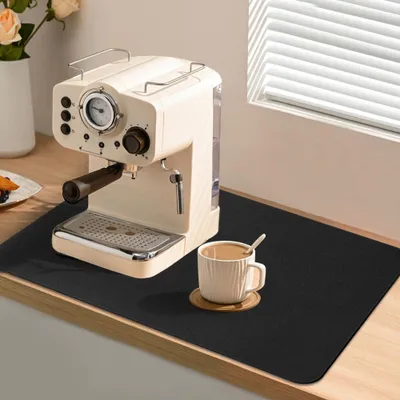Produktbild von Abtropfmatte für Kaffeemaschinen, schnelltrocknende Abtropfmatte, superabsorbierende Kieselgur-Abtropfmatte für Kaffeemaschinen, Unterlage für Kaffeemaschinen, Geschirrmatte für Küche, Bad, Arbeitsplatte (40x60cm)