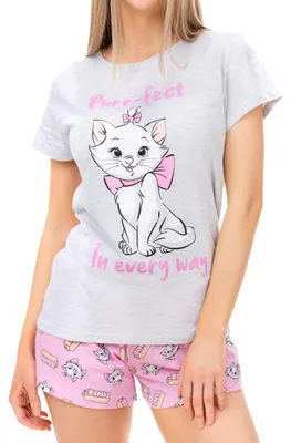 Immagine prodotto di Pigiama da donna Disney | Pigiama corto Aristocats Marie | Pigiama in cotone