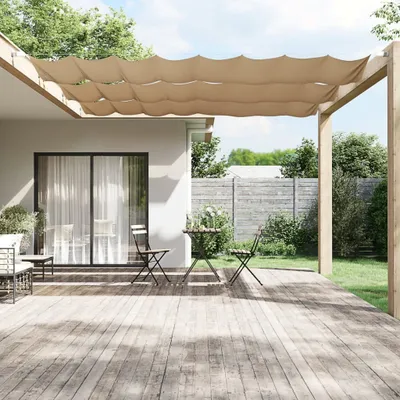 Zdjęcie produktu dla Maison Exclusive – markiza pionowa Taupe 100 x 1000 cm Tkanina Oxford