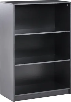 Zdjęcie produktu dla BELIANI Regał 3 półki czarny płyta pilśniowa 80 x 40 cm na książki minimalistyczny styl