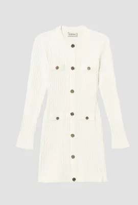 Image de Ensemble deux pièces en maille pour enfant, couleur blanche