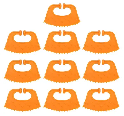 10 Kälber-Nasenringe aus Kunststoff, Anti-Saug-Entwöhnungs-Clip, orange