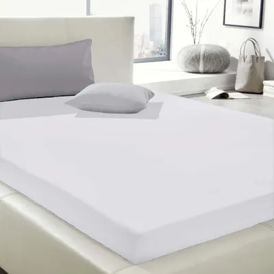 Produktbild von Wülfing Elastic-Jersey-Spannbetttuch in allen Farben und Größen 180x200 bis 200x220 cm weiß