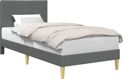 Obrázek produktu pro Rám postele s čelo Tmavě šedá 100 x 200 cm Textil