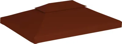 Produktbild von vidaXL Pavillon-Dachplane mit Kaminabzug 310 g/m² 4x3 m Terrakotta