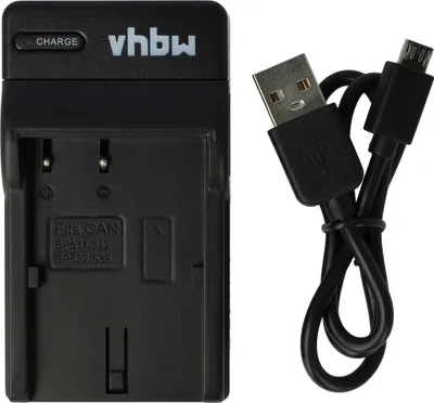 Produktbild von vhbw USB-C Ladegerät kompatibel mit Canon MV-Serie MV400, MV400i, MV30, MV30i, MV100Xi, MV300, MV300i Kamera - Ladeschale + USB-C Kabel Ladeanzeige