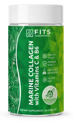 Obrázek produktu pro Mořský kolagen, vitamín C a vitamín B3, 60 tobolek