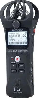 Produktbild von Zoom H1N, 2000 Ohm, 24 Bit, 96 kHz, 39 dB, Schwarz, 50 x 137,5 x 32 mm