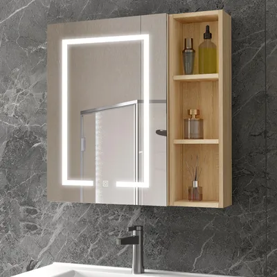 Produktbild von Spiegelschrank Badschrank Badezimmerschrank Hängeschrank Wandschrank 60x70cm
