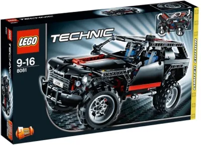 Produktbild von LEGO 8081 Extreme Cruiser V29  LEGO Thema: LEGO Technic, Veröffentlicht in: 2011, Anzahl Anleitungen: 3, Gewicht: 1.01 KG, Zahl: 8081-1, EAN: 5702014734975, UPC: 673419145237, Verpackungsmaße (lxbxh): 47.5 x 28 x 7.5 cm, Anzahl Teile: 590, Altersberatung: 9+