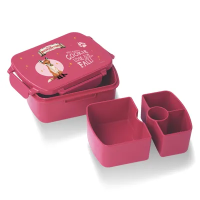 Produktbild von AWAVE® Die Schule der Magischen Tiere Brotdose rPET | Beerenrot, Rabbat