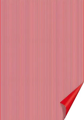 Image de Heyda 204774633 Carton à motifs Happy Papers "Rayures" A4 (21 x 31 cm y compris barre de codage) rouge