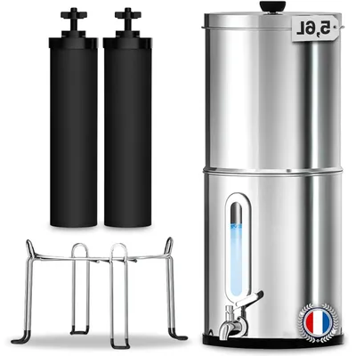 Produktbild von Wasserfilter aus Edelstahl mit Aktivkohle und einem Fassungsvermögen von 5,6 Litern