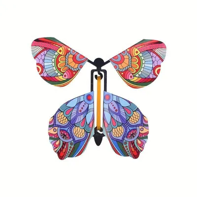 Produktbild von 5er Pack - Magische Schmetterling Spielzeug, Magic Flying Butterfly Card Wind Toy, Fliegender Schmetterling Karte Überraschung, Geburtstag - FLUTTIES