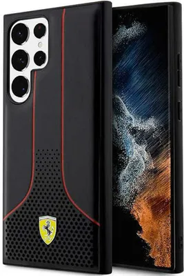 Obrázok produktu pre Ferrari Fehcs23Lpcsk S23 Ultra S918 Case - Black Perforated 296 P