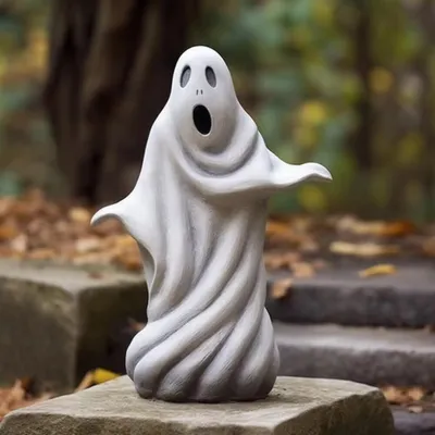 Produktbild von Halloween Ghost Figurine, Harz Geist Statue, Halloween Geist Figur Garten Geister Statue Tischdekoration